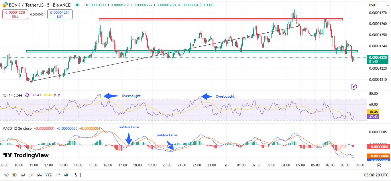 يسمع سعر Bonk عند 0.000001220 دولار - هل يتجمع ميم إلى 0.000001270 دولار تقريبًا؟